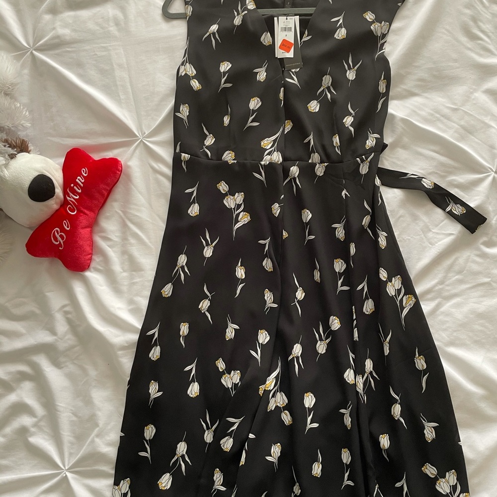 Floral black dress
